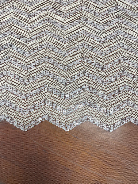 Benita -Cream & White Sequin