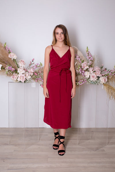 Kezia Wrap - Port Red