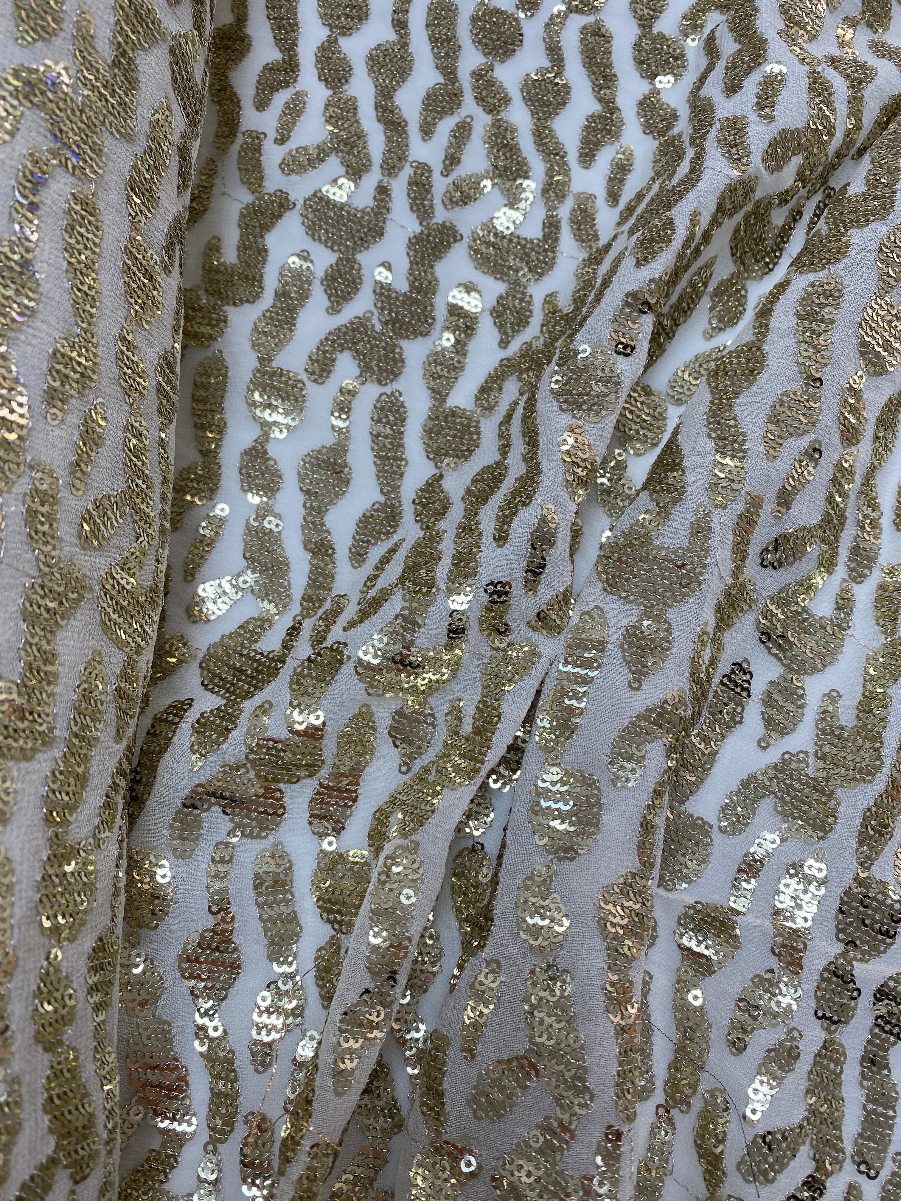 Klimt - Gold & White Sequin