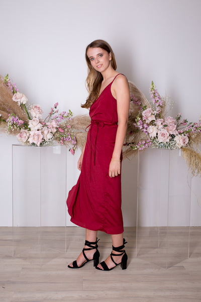 Kezia Wrap - Port Red