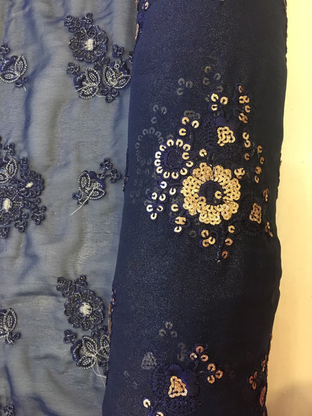 Natasha - Embroidered Lurex Fabric